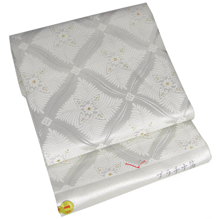 袋帯 正絹西陣織礼装用 プラチナ箔（少々難あり） 留袖 訪問着 色無地  