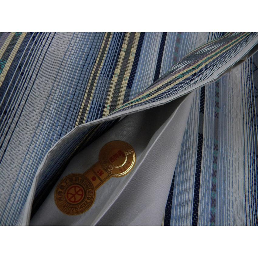 袋帯 正絹西陣織 全通 おしゃれ袋帯 花織文（少々難あり）長尺 紬  