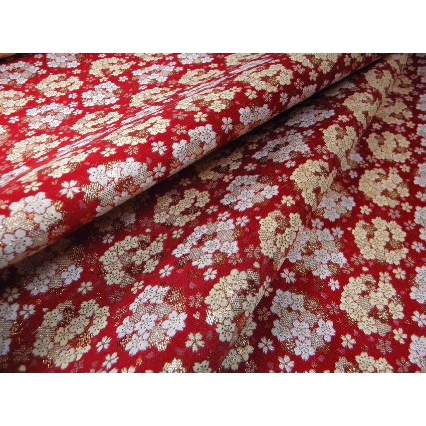 金襴のはぎれ 佐賀二丁錦 花丸柄 (70cmX35cm単位)着物の 金襴のはぎれ 佐賀二丁錦 花丸柄 (70cmX35cm単位)着物の