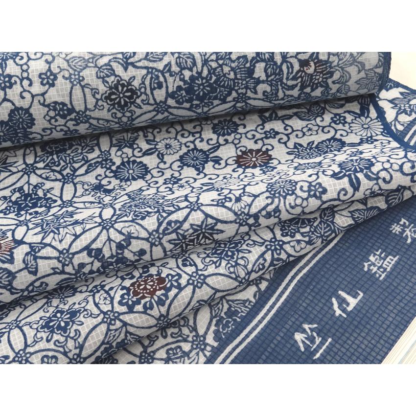 竺仙 ちくせん 紅梅小紋 花更紗6-5002 綿紅梅高級浴衣反物 竺仙 ちくせん 紅梅小紋 花更紗6-5002 綿紅梅高級浴衣反物