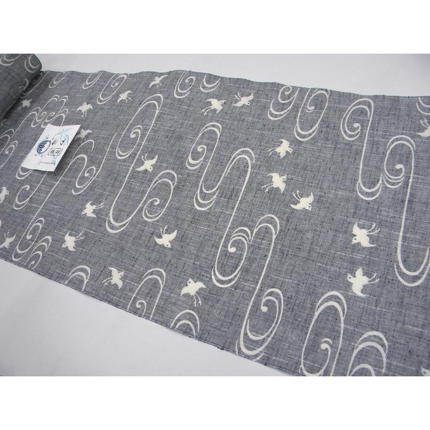 竺仙浴衣（ちくせん江戸ゆかた）綿紬本染浴衣 千鳥28-401 綿