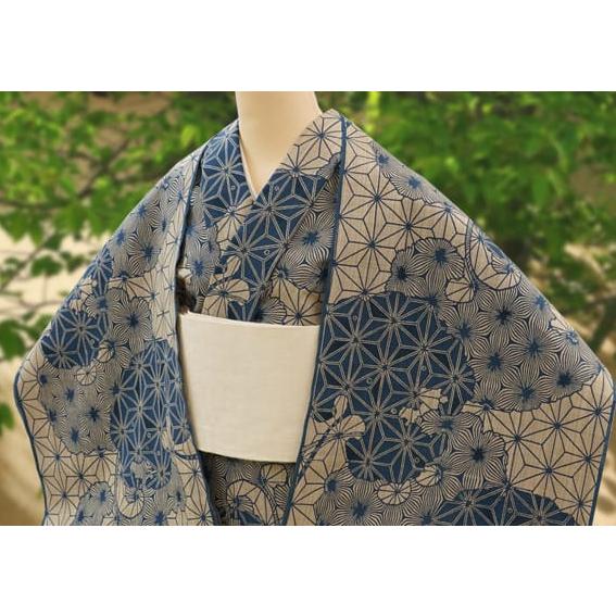 竺仙（ちくせん）奥州小紋 雪輪28-5514 高級浴衣反物 夏の着物