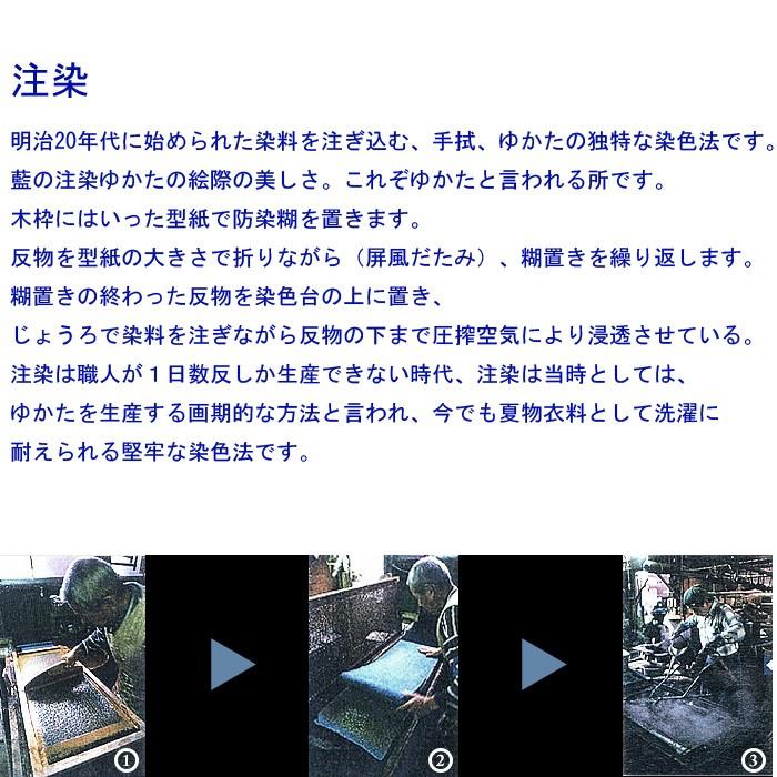 竺仙 ちくせん 綿絽 白地 朝顔1009 注染本染 級浴衣反物の画像