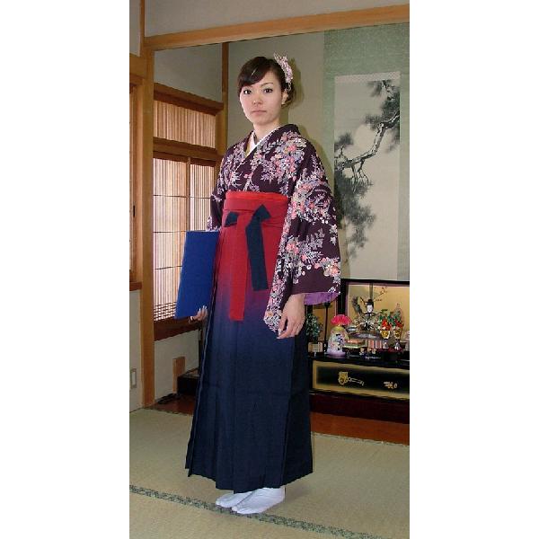 袴レンタル　着物・袴レンタルセット　友禅茶L寸（往復送料無料）