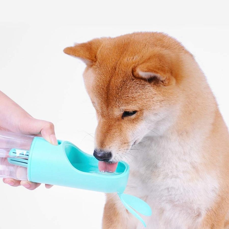 400ml ペット用ウォーターボトル ペット給水器 犬用 ウォーターボトル 水飲み 水漏れ防止 携帯用 散歩用 旅行 ブルーホワイト Www Felemax Com Ar