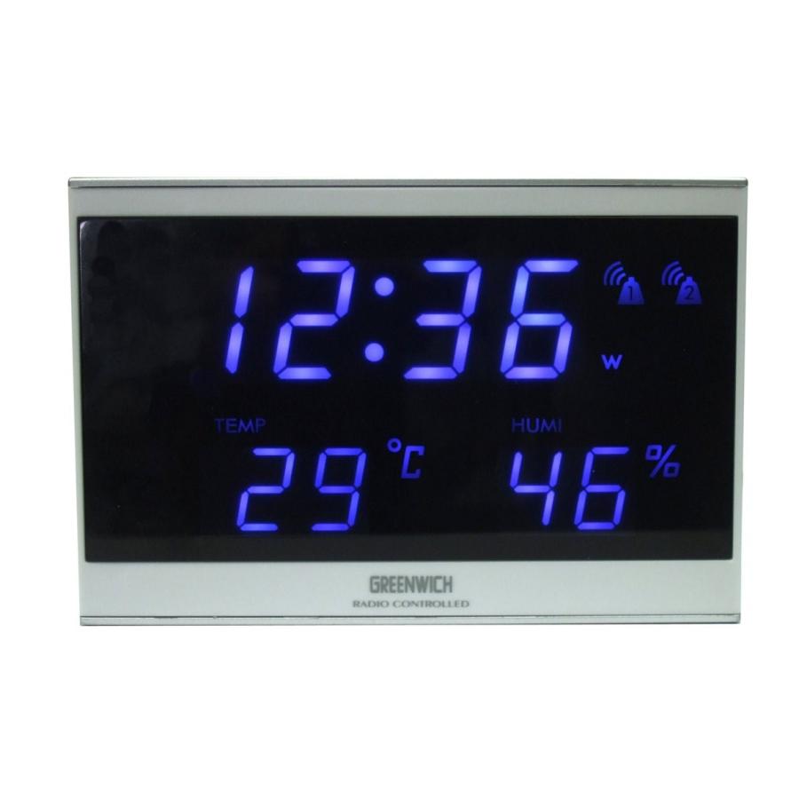 グリニッジ 目覚まし時計 Led表示 電波時計 温度 湿度 表示 Mja402sl Www Arilab Com Tr Index Php