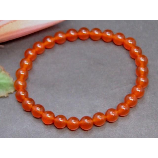 ≪11709≫6mm 5A 赤瑪瑙 赤メノウ レッドアゲート ブレスレット 半連