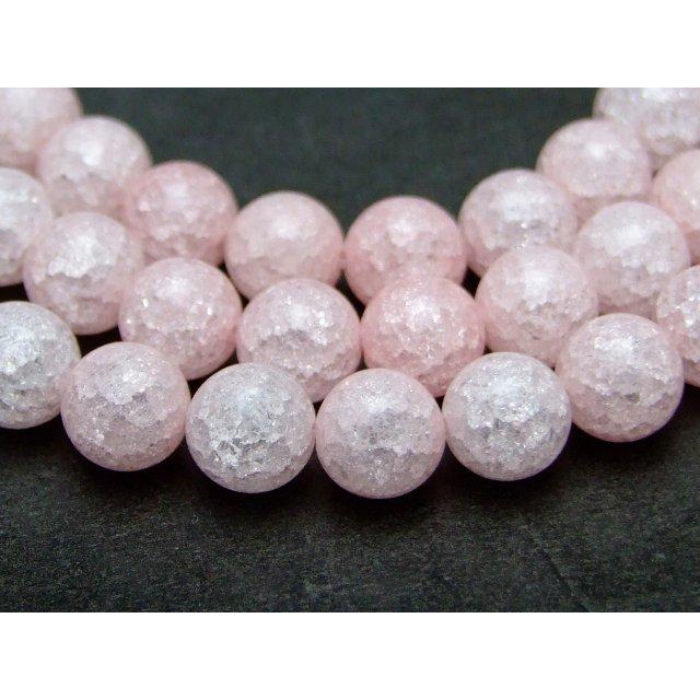 ≪g3-1614G≫送料無料有 8mm ピンククラック水晶 爆裂水晶 クラック