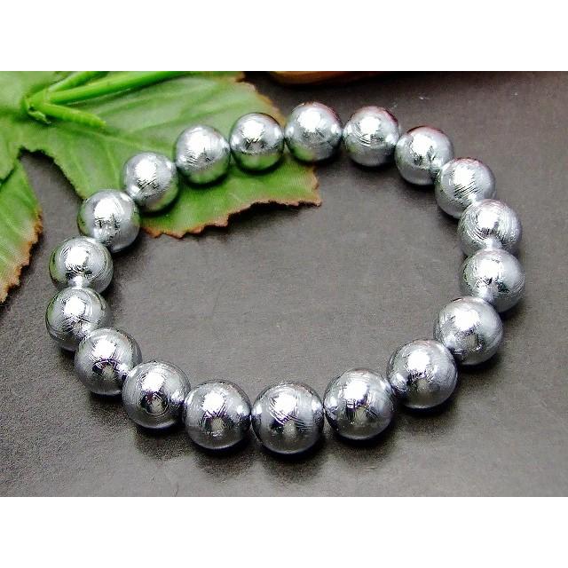ギベオン　ブレスレット　約8㍉玉　　シルバー　23粒　ケース付き ギベオンブレスレット約8㍉玉シルバー23粒ケース付き
