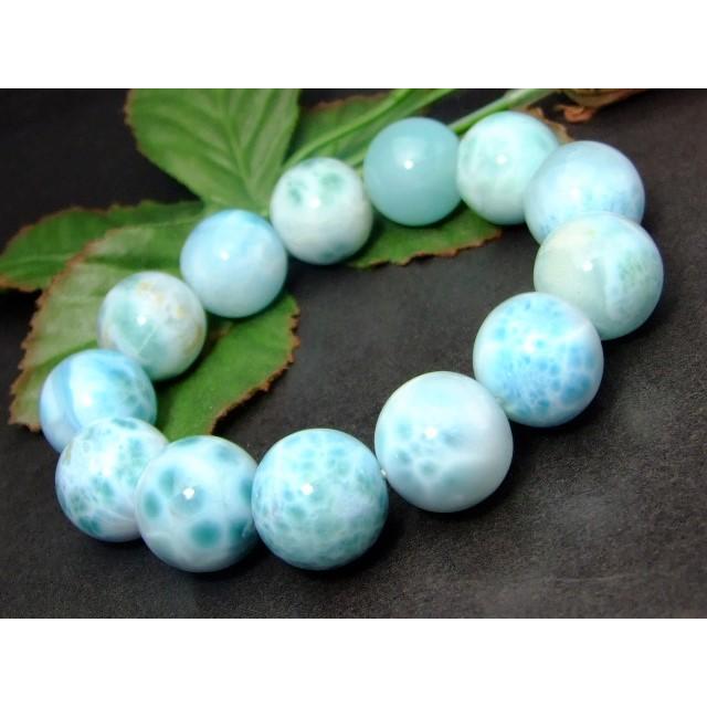 ≪29806≫○17mm AA ラリマー○内径18cm○ブレスレット○ポーチ付き 