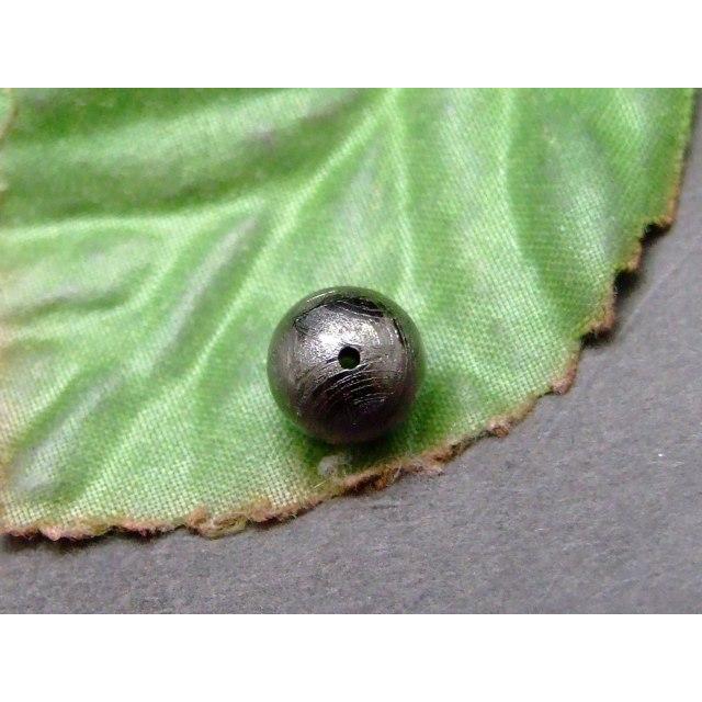 天然石 パワーストーン 30857D 8mm 5A ブラックギベオン 鉄隕石 1粒