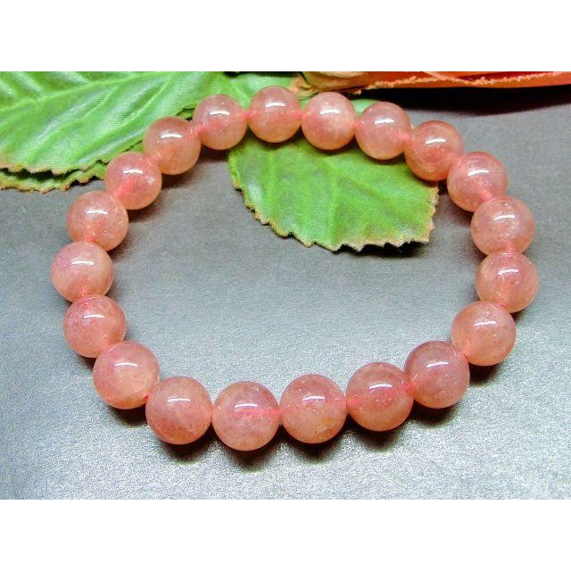 天然石★ブレスレット ストロベリークォーツ ♪ 371 ルビー ストロベリークォーツ 天然石ブレスレット7月の誕生石恋愛運