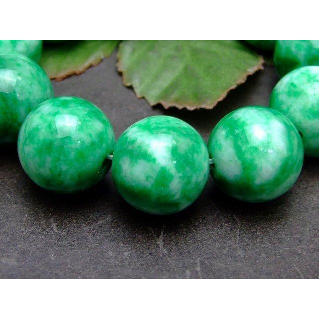 ≪33407M≫○送料無料有○20mm○白緑翡翠 ヒスイ○ブレスレット 内径