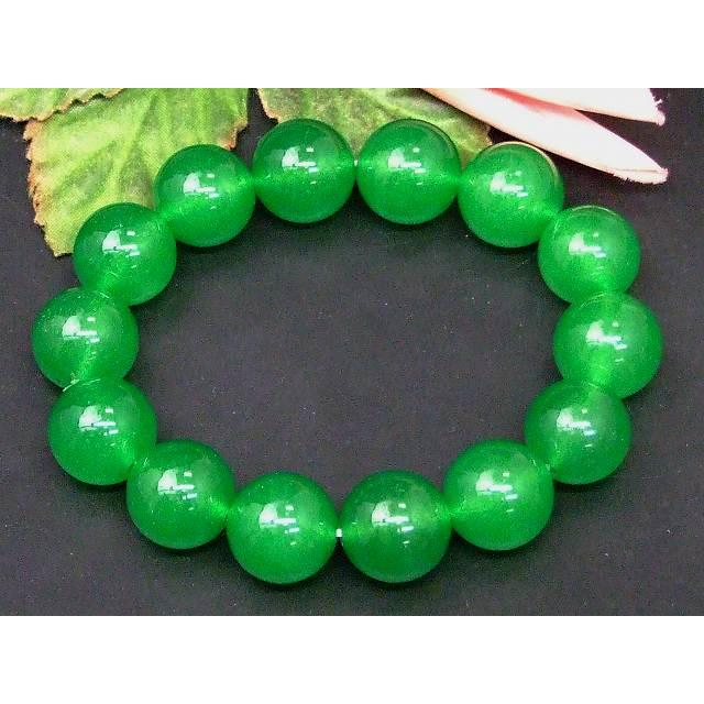 天然石 パワーストーン 33407Q 緑 ヒスイ 翡翠 16mm A ブレスレット