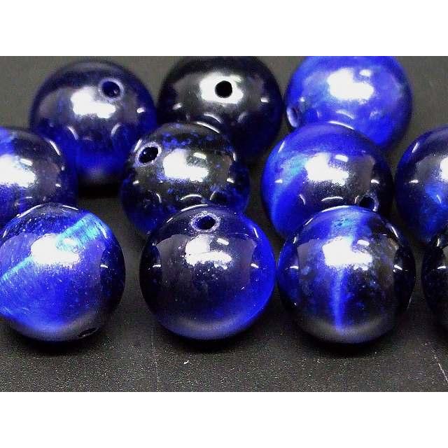 天然石 パワーストーン 49056F マリンブルータイガーアイ 12mm 1粒売り 