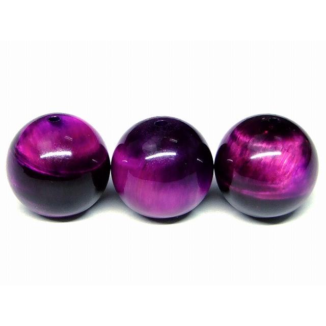 天然石 パワーストーン 49091E パープルタイガーアイ 14mm 1粒売り 紫