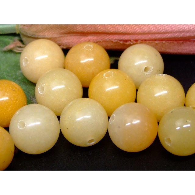 天然石 パワーストーン 49143A 黄翡翠 ヒスイ 12mm 1粒売り 送料無料有