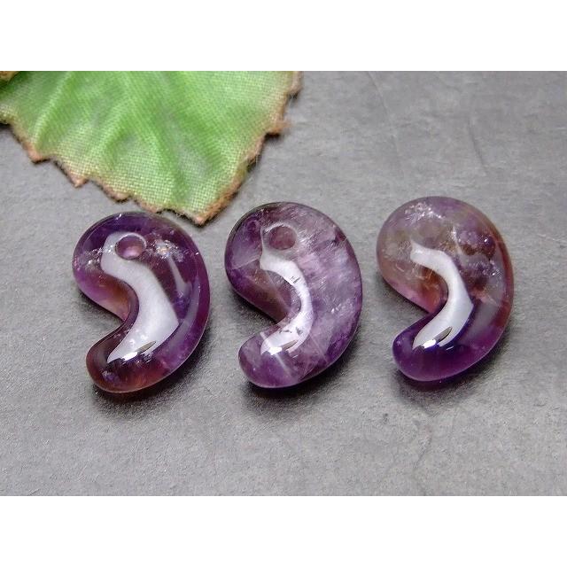 天然石 パワーストーン 49539F 16mm×10mm 古代勾玉 1個売り