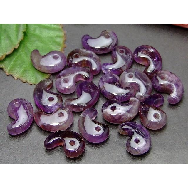 天然石 パワーストーン 49539F 16mm×10mm 古代勾玉 1個売り