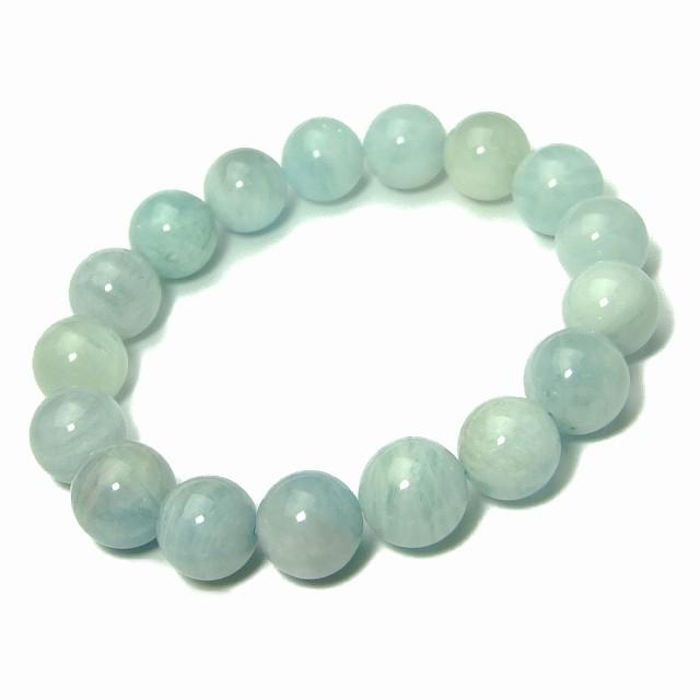 天然石 パワーストーン 51857 12mm A アクアマリン ブレスレット 内径