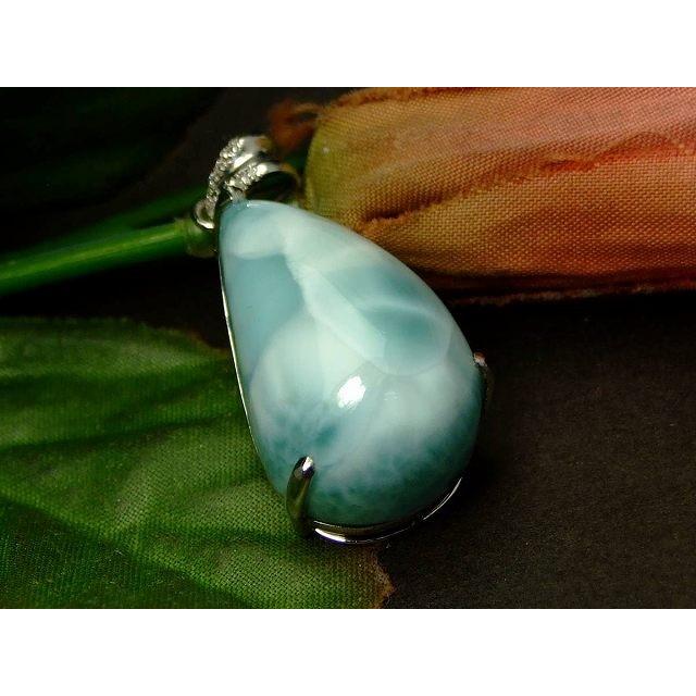 天然石 パワーストーン 53514 高級 5A 16mm×25mm ラリマー ペンダント