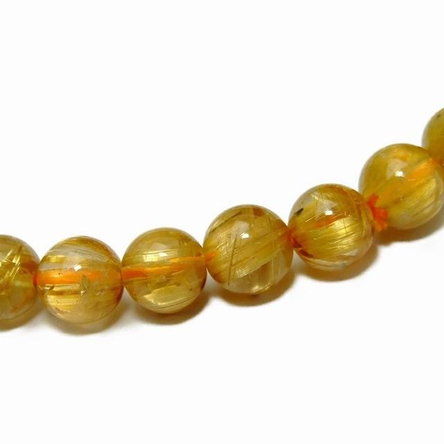 天然石 パワーストーン 53902 8mm 5A タイチンルチルクォーツ 針 天然石 パワーストーン 53902 8mm 5A タイチンルチルクォーツ 針