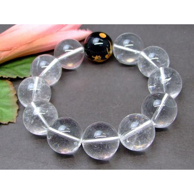 天然石・パワーストーン クラッシュ水晶 18mm粒 19cm - 通販