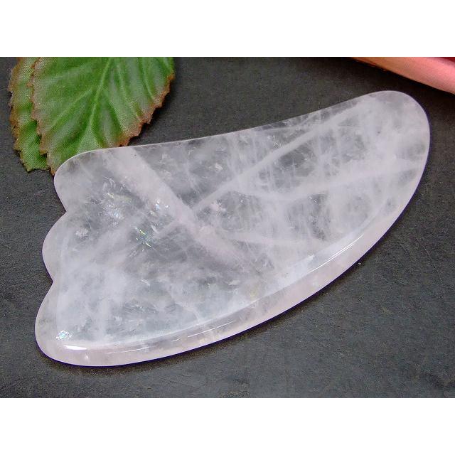 天然石 パワーストーン 56819 虹入り アイリス かっさプレート ローズ