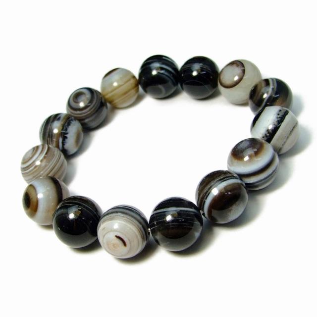 天然石 パワーストーン 57099 チベット 天眼石 14mm 5A ブレスレット