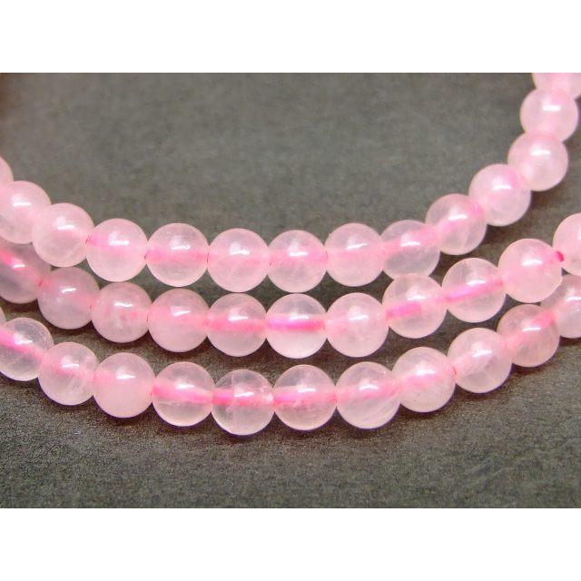 天然石 パワーストーン 57297 ローズクォーツ 紅水晶 4mm A