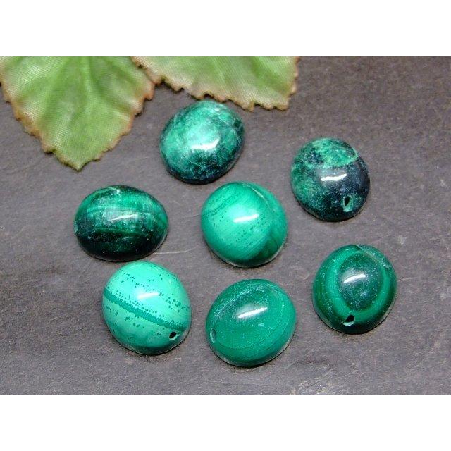 天然石 パワーストーン 58723 マラカイト ペンダントトップ 14mm×12mm 
