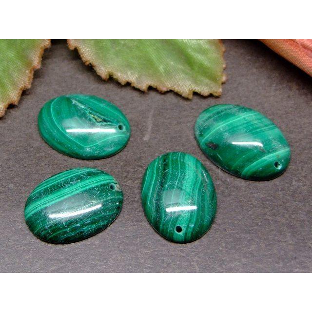 天然石 パワーストーン 58742 マラカイト ペンダントトップ 17mm×13mm 