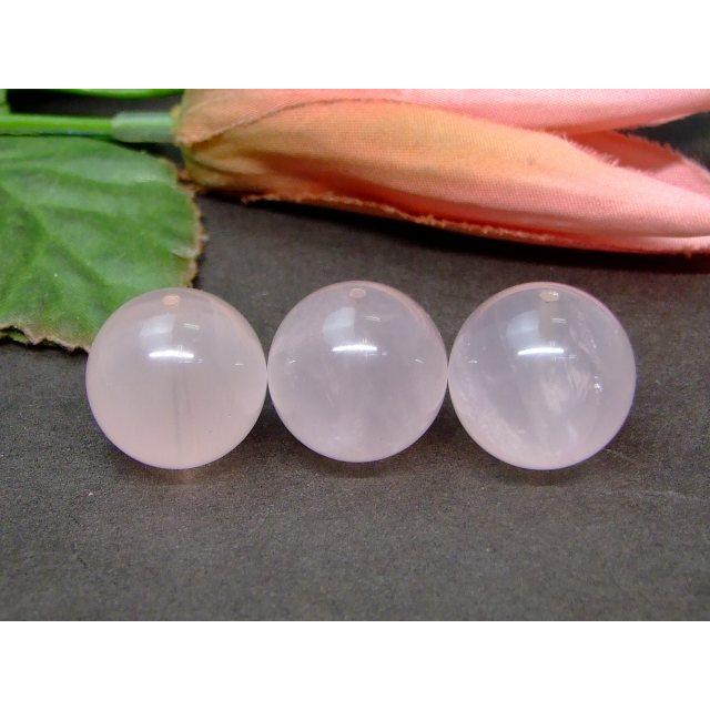 濃いめ、ディープローズクォーツ13mm.15.8cm 天然石 59874 今月の半額 卸1000円→500円 ディープローズクォーツ