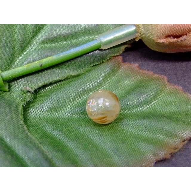 天然石 パワーストーン 60387 虹入り タイチンルチルクォーツ 7mm AA 1