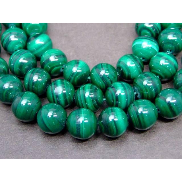≪g3-623D≫今月22％off マラカイト 孔雀石 8mm 5A 1連39cm 通し