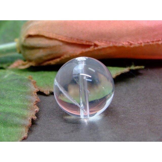 天然石 パワーストーン 62465 虹入り 15mm 1粒売り 水晶 クリスタル