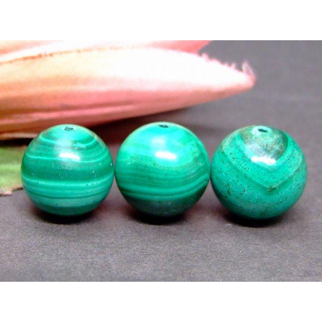 天然石 パワーストーン 62553 15mm A 1粒売り マラカイト 送料無料有