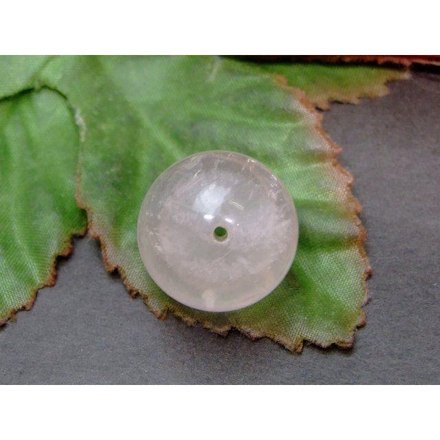 天然石 パワーストーン 63148 虹入り ディープローズクォーツ 18mm