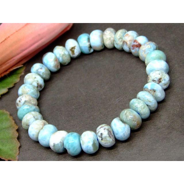 天然石 ラリマービーズブレスレット 17cm ラリマー ブレスレット 7mm 16.5cm 天然石 パワーストーン レディース