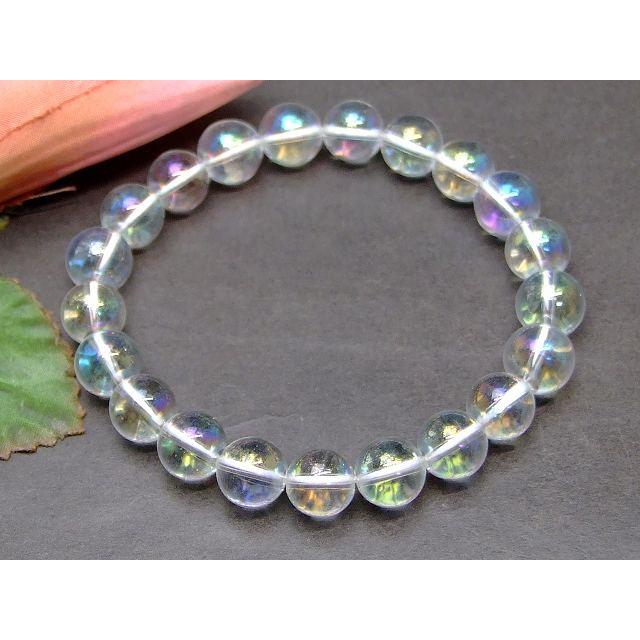 とても綺麗なアクアオーラ水晶！ 天然石 パワーストーン 63461 今月30％OFF 10mm A アクアオーラ