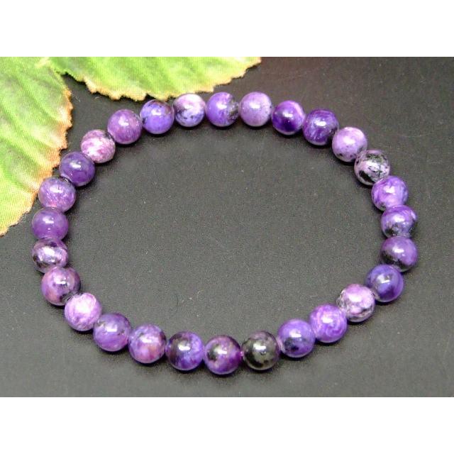 天然石 パワーストーン 65466 チャロアイト 6.5mm〜7mm AA+