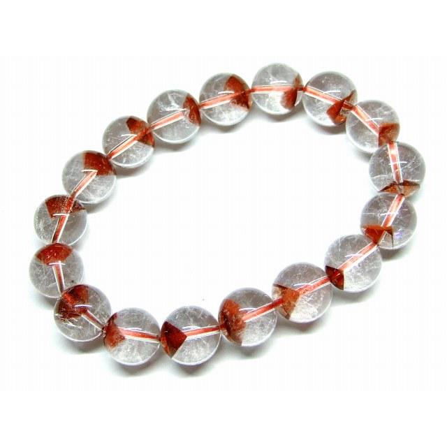 天然石 パワーストーン 65514 レッドファントムクォーツ 水晶 12mm 5A