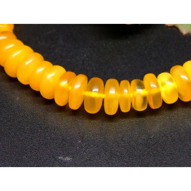天然石 パワーストーン 65546 8mm×3mm 4A 蜜蝋ハニーアンバー