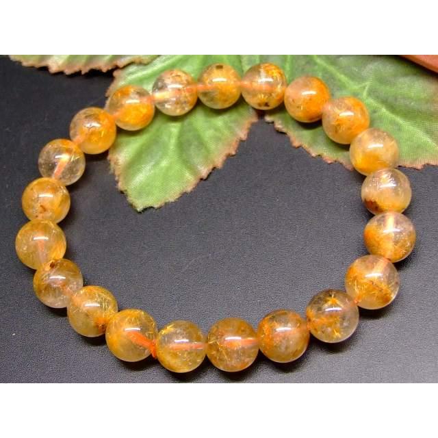 天然石 パワーストーン 65688 菊花タイチンルチルクォーツ 針