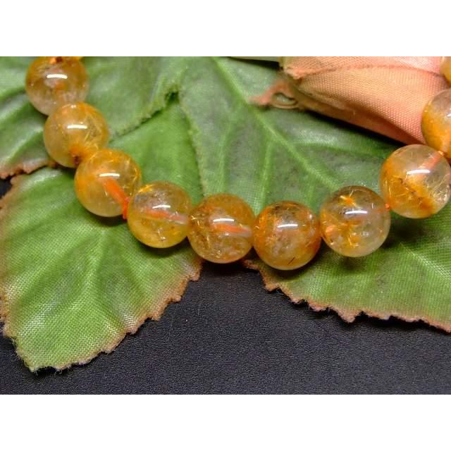 天然石 パワーストーン 65688 菊花タイチンルチルクォーツ 針