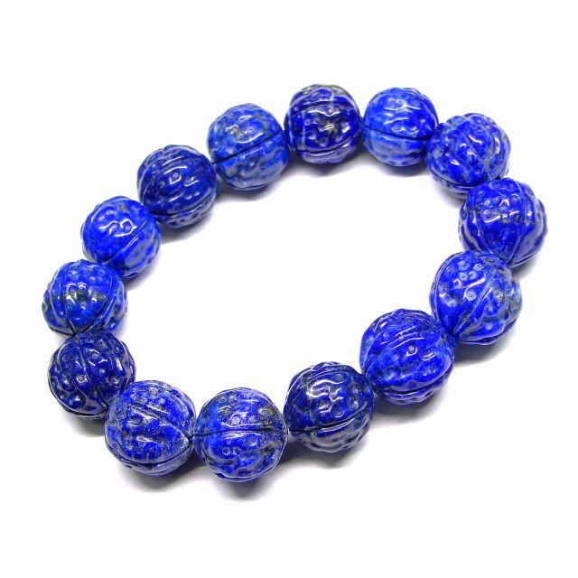 天然石 パワーストーン 65748 ラピスラズリ 瑠璃石 14mm〜15mm 3A