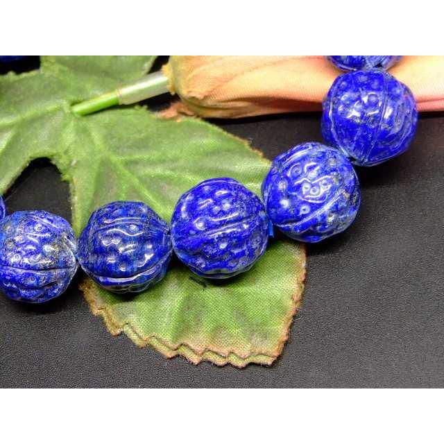 天然石 パワーストーン 65748 ラピスラズリ 瑠璃石 14mm〜15mm 3A