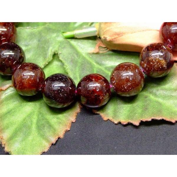 天然石 パワーストーン 65861 ヘソナイトガーネット 12mm A+