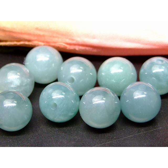 天然石 パワーストーン 66107 ミャンマー翡翠 ヒスイ 10mm AA 1粒売り