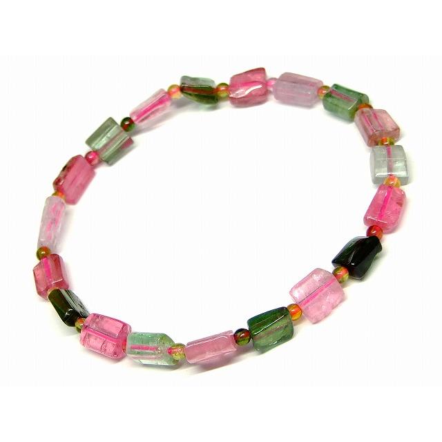 天然石 パワーストーン 66121 ミックストルマリン 電気石 6mm×7mm／3mm  